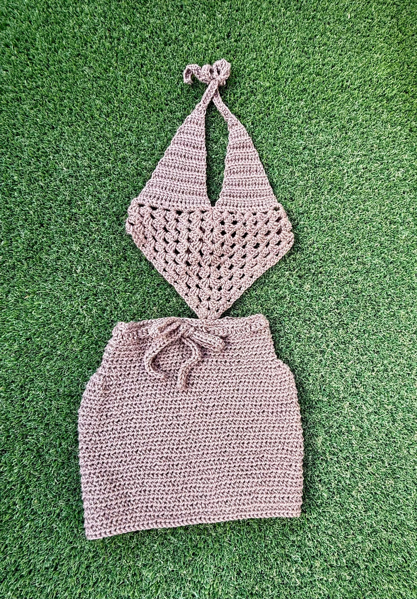 Western Bandana Top + Skirt Set