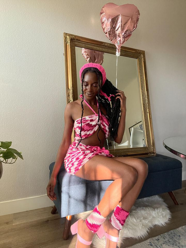 BowTie Top + Skirt Set