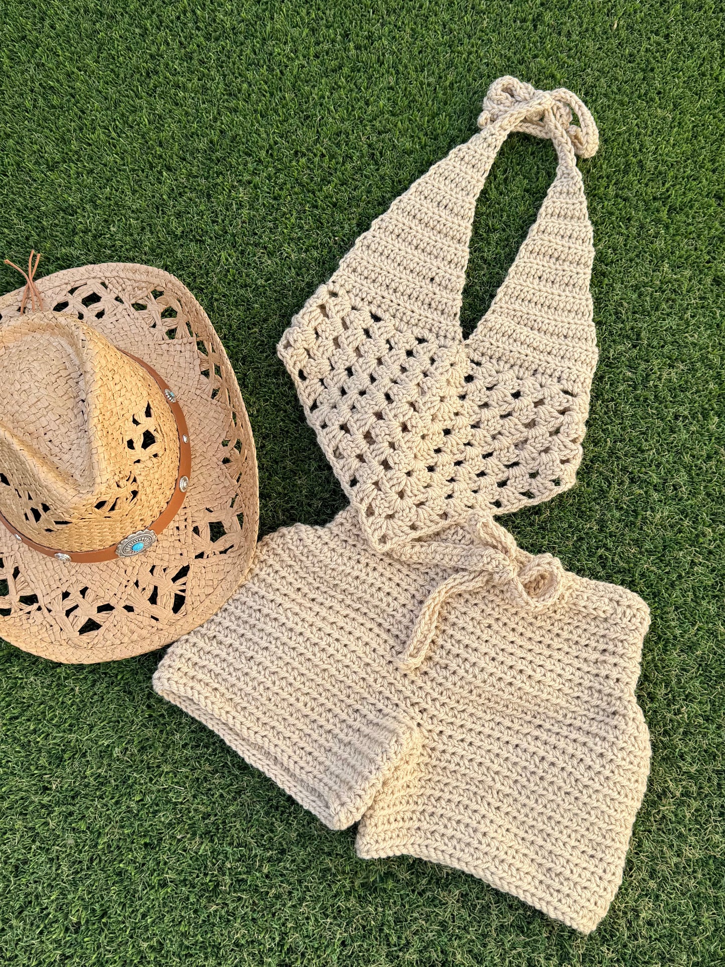 Western Bandana Top + Shorts Set