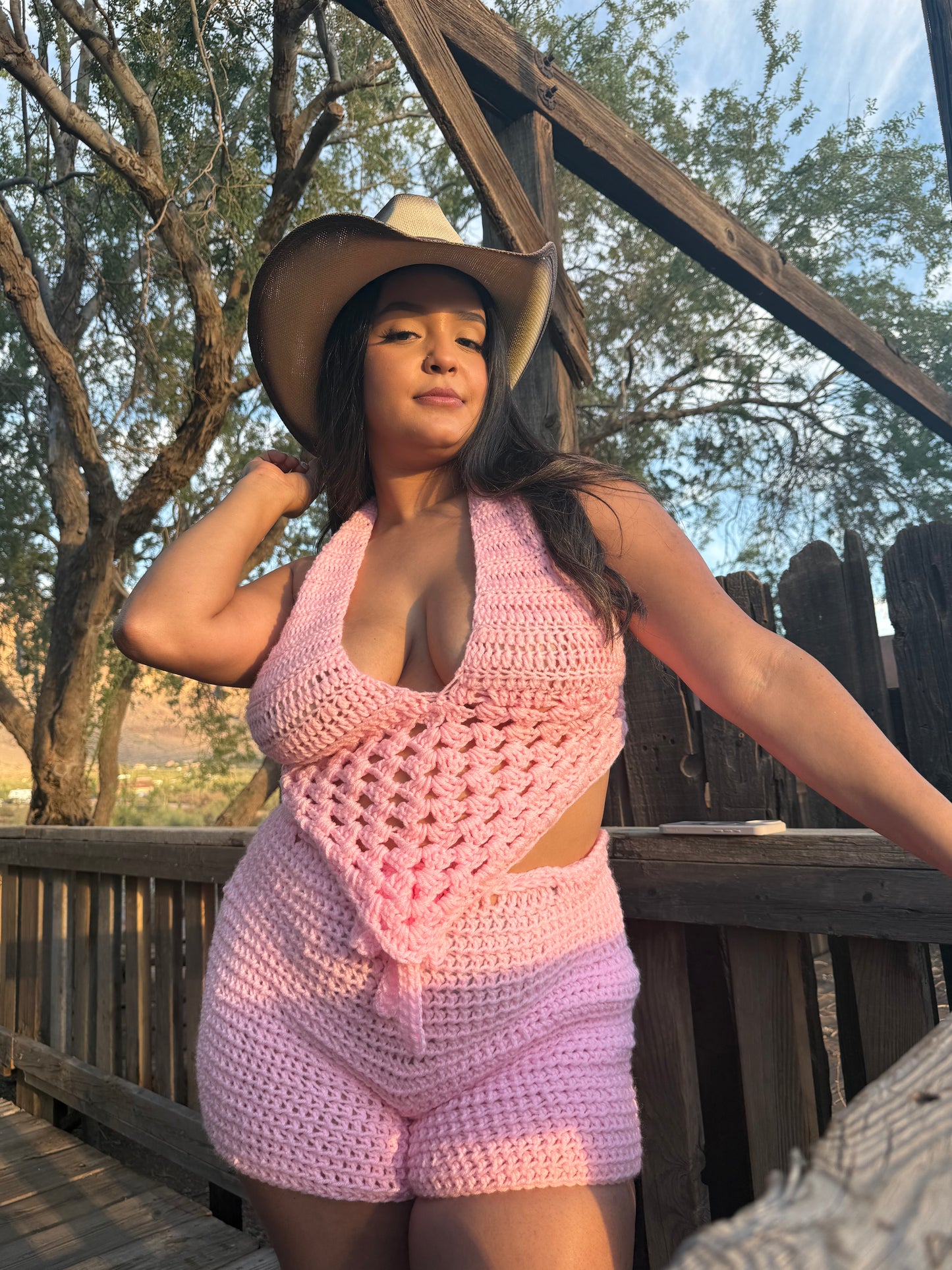 Western Bandana Top + Shorts Set