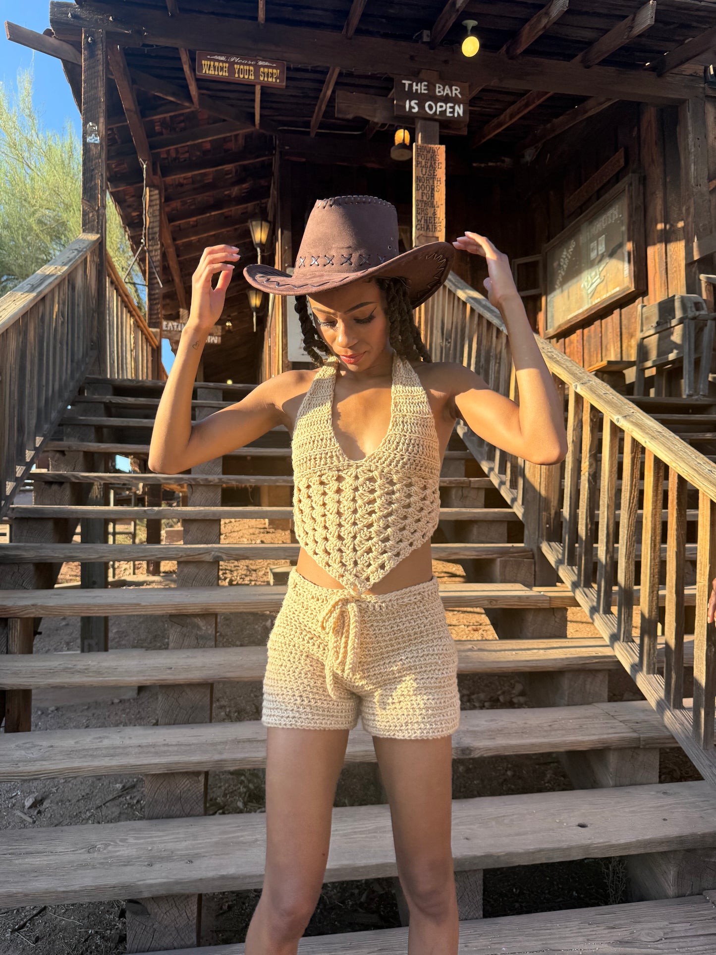 Western Bandana Top + Shorts Set