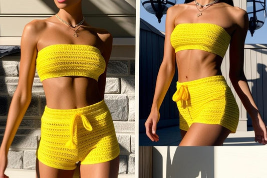 Bandeau Top+ Shorts Set